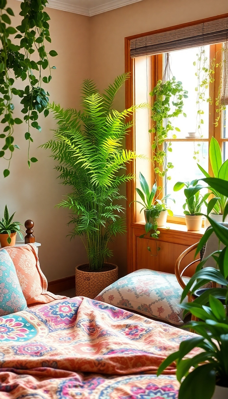 25 Boho Bedroom Inspirations for a Cozy Retreat (Wait Until You See #12!) - 14. Indoor Plants