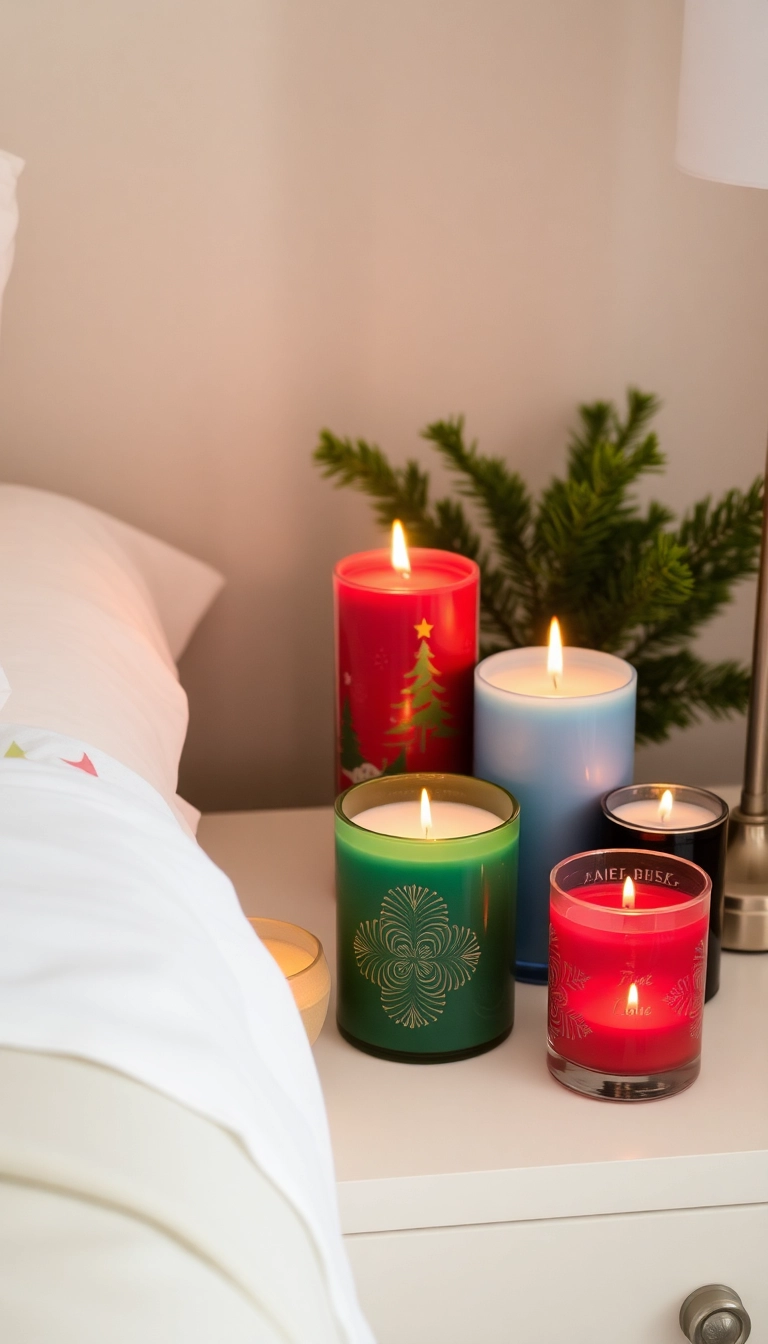 28 Holiday Bedroom Decor Ideas That'll Make You Want to Snuggle In! - 5. Scented Candles