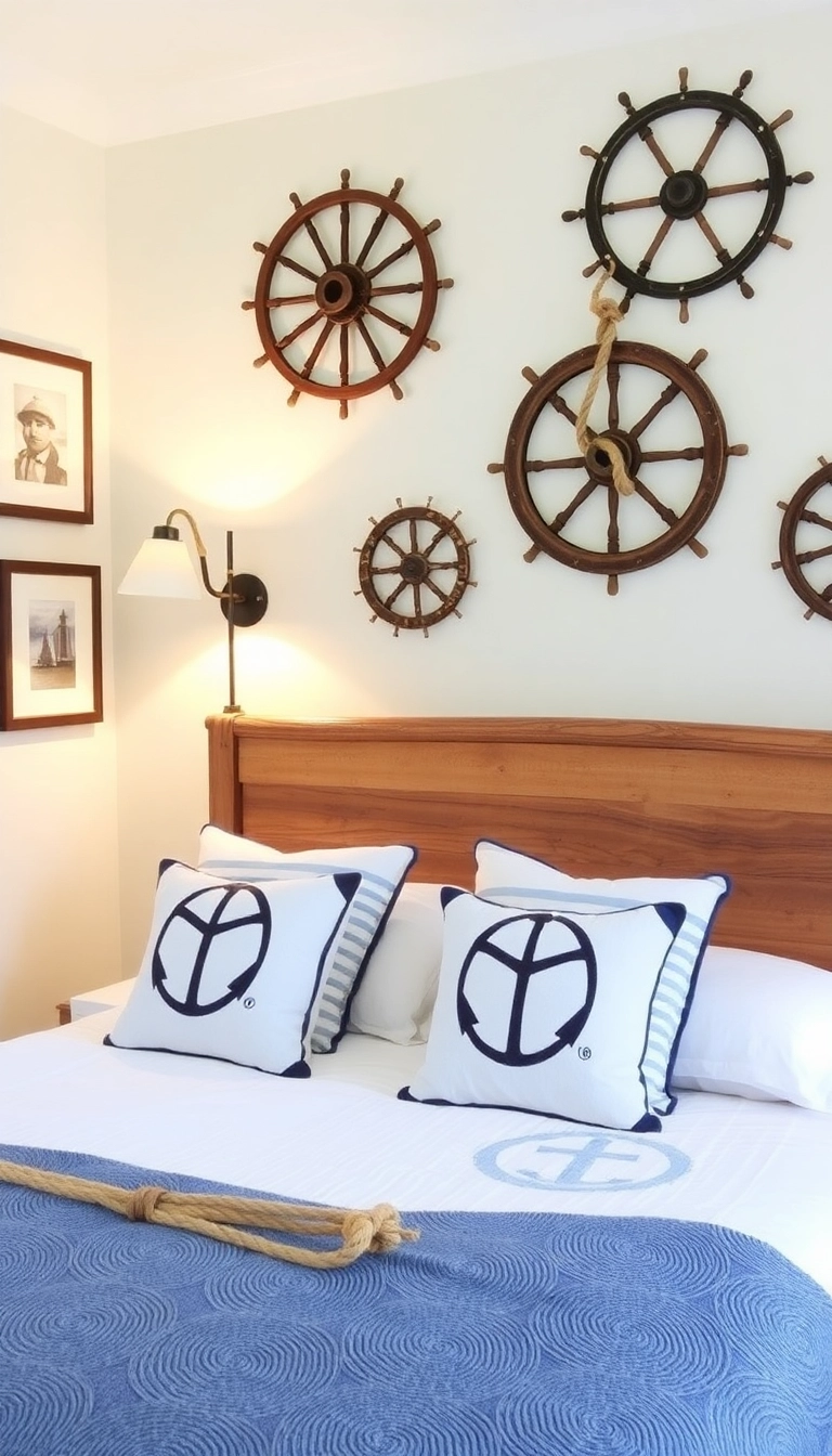 24 Coastal Bedroom Ideas That'll Make You Feel Like You're on Permanent Vacation! - 3. Nautical Elements