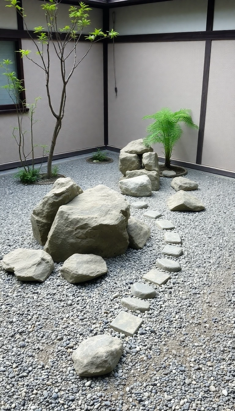 25 Japanese Courtyard Homes That'll Transform Your Outdoor Living Experience (You Won't Believe #12!) - 20. Rock Gardens: A Visual Delight