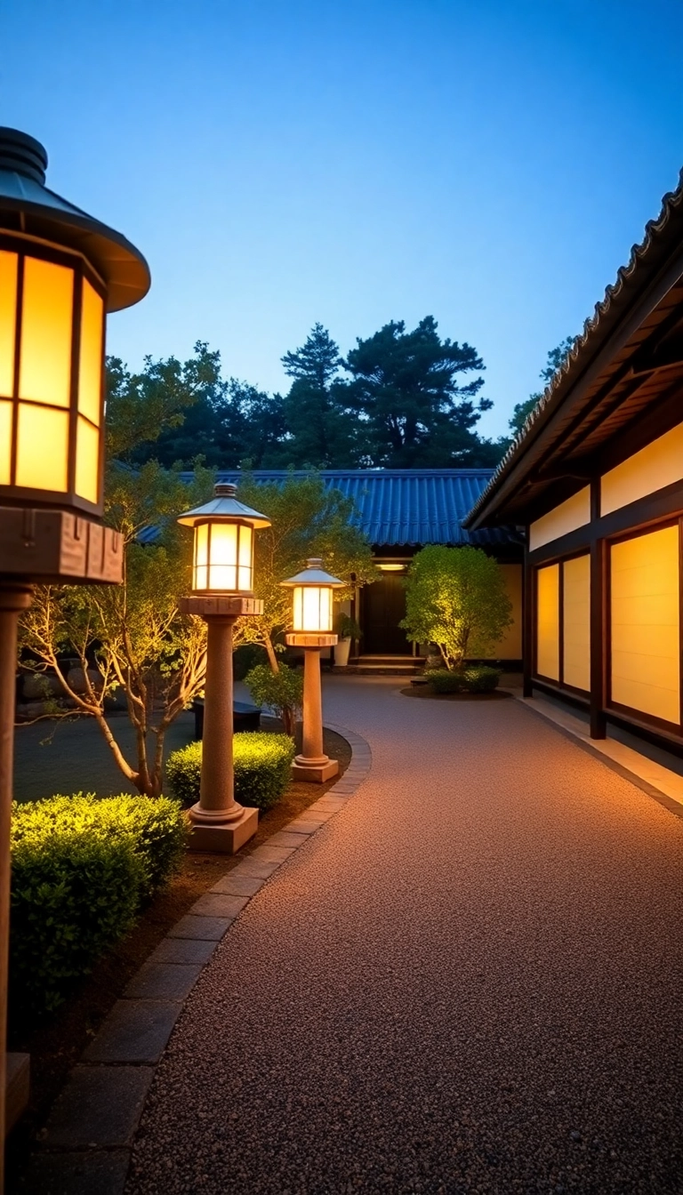 25 Japanese Courtyard Homes That'll Transform Your Outdoor Living Experience (You Won't Believe #12!) - 14. Stone Lanterns: Timeless Elegance