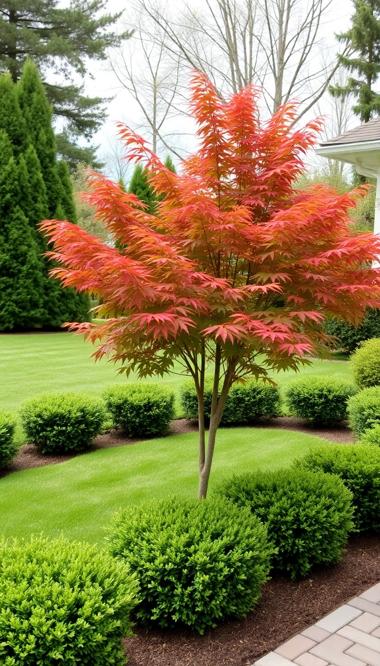 24 Low Maintenance Landscaping Ideas That’ll Transform Your Yard Without Breaking a Sweat! - 15. Low-Maintenance Trees and Shrubs