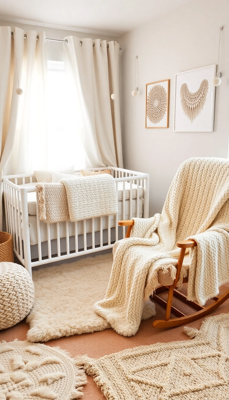 26 Baby Girl Nursery Ideas That'll Make You Say 'Aww!' (You Won't Believe #14!) - 20. Soft Textures and Layers