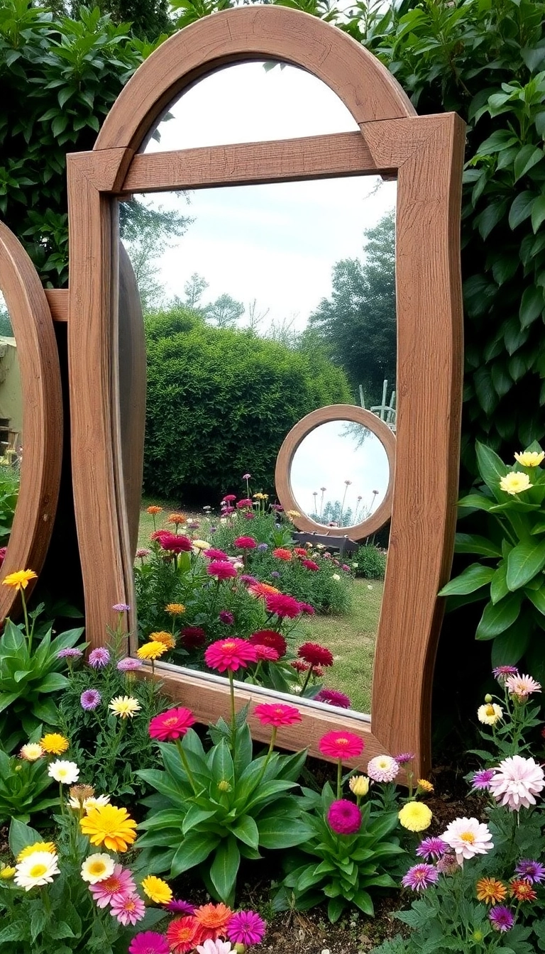 26 Garden Decor Ideas That'll Transform Your Outdoor Space into a Paradise! - 6. Decorative Garden Mirrors