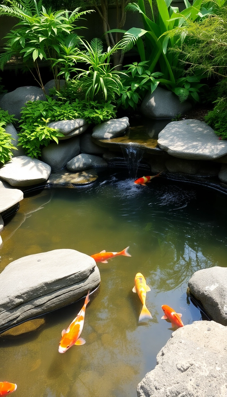 22 Zen Garden Ideas That'll Transform Your Outdoor Space into a Tranquil Oasis! - 2. Koi Pond Integration