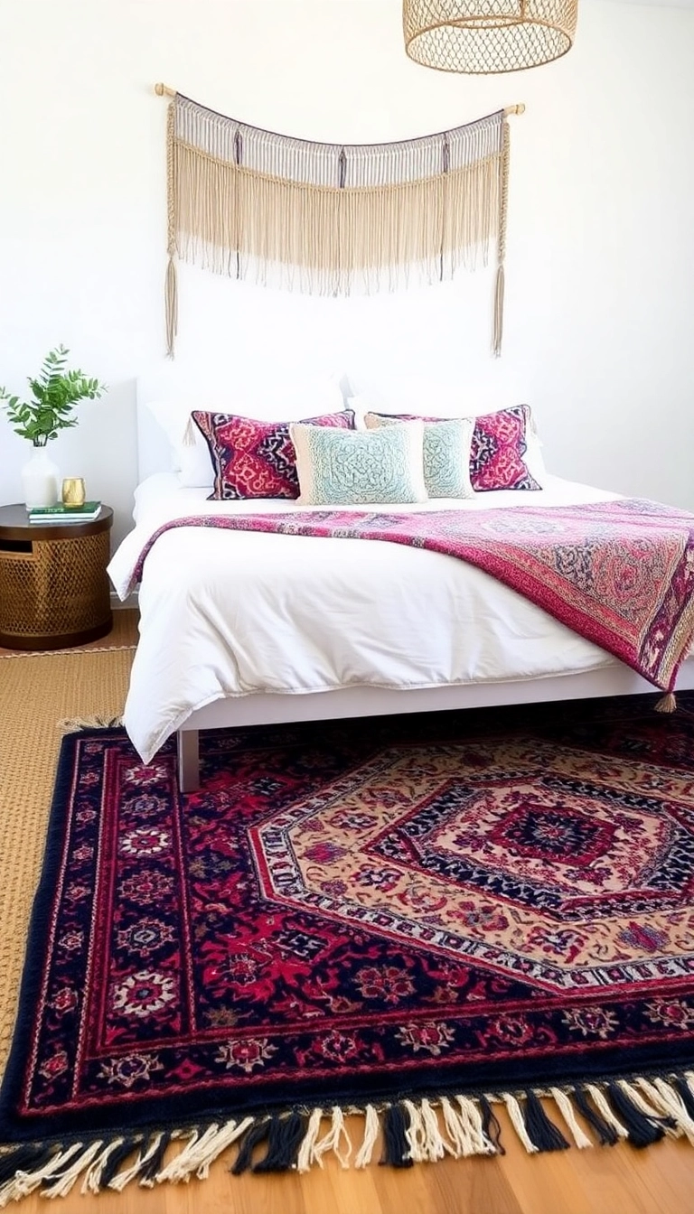 22 Boho Bedroom Ideas That'll Turn Your Space into a Cozy Oasis (You Won't Believe #15!) - 9. Layered Rugs