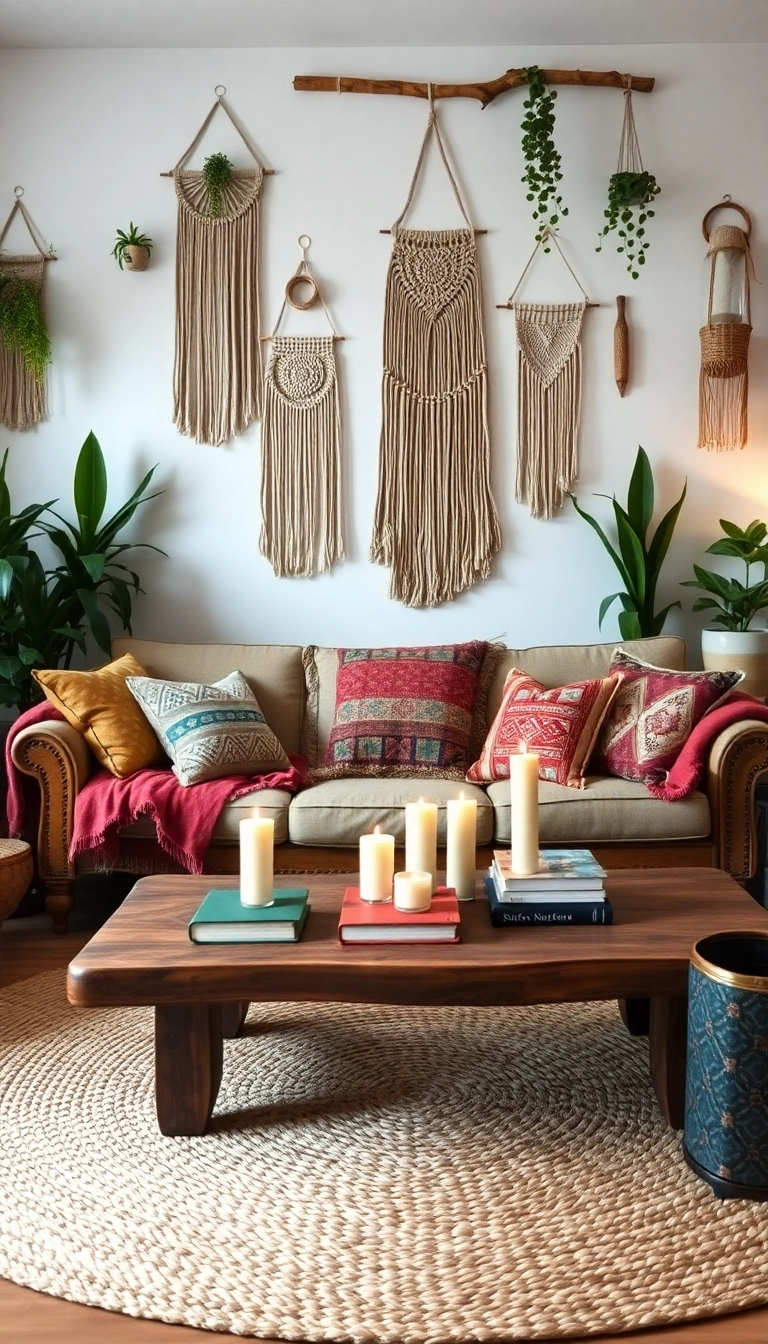 26 Best Living Room Decor Ideas That’ll Transform Your Space! - 1. Cozy Bohemian Vibes