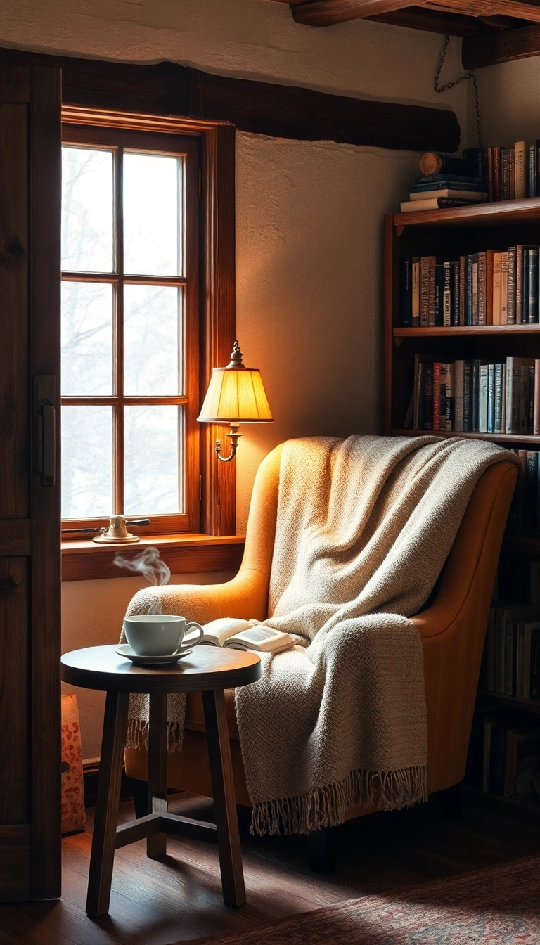 23 Rustic Bedroom Ideas That'll Transform Your Space into a Cozy Retreat! - 15. Cozy Reading Nook