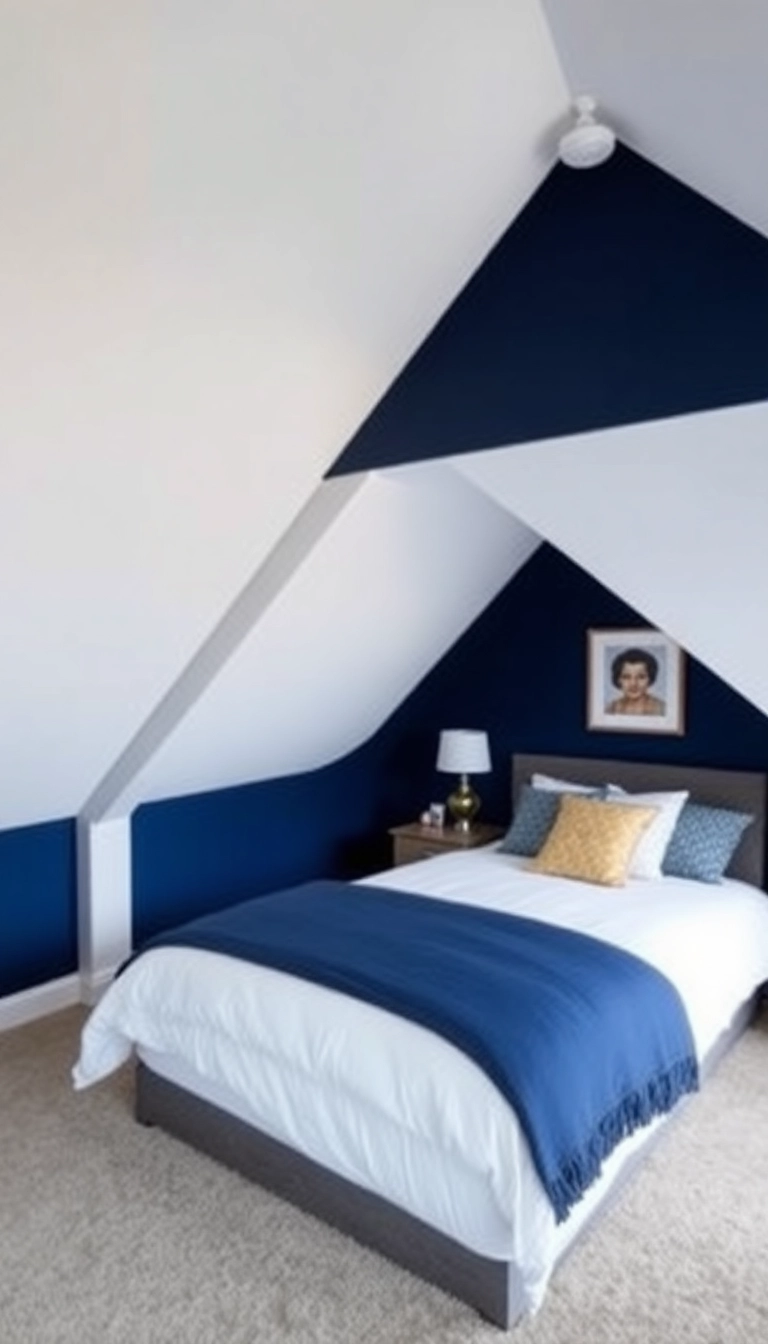 26 Attic Bedroom Angled Ceilings Ideas You Never Knew You Needed! - 5. Bold Accent Walls