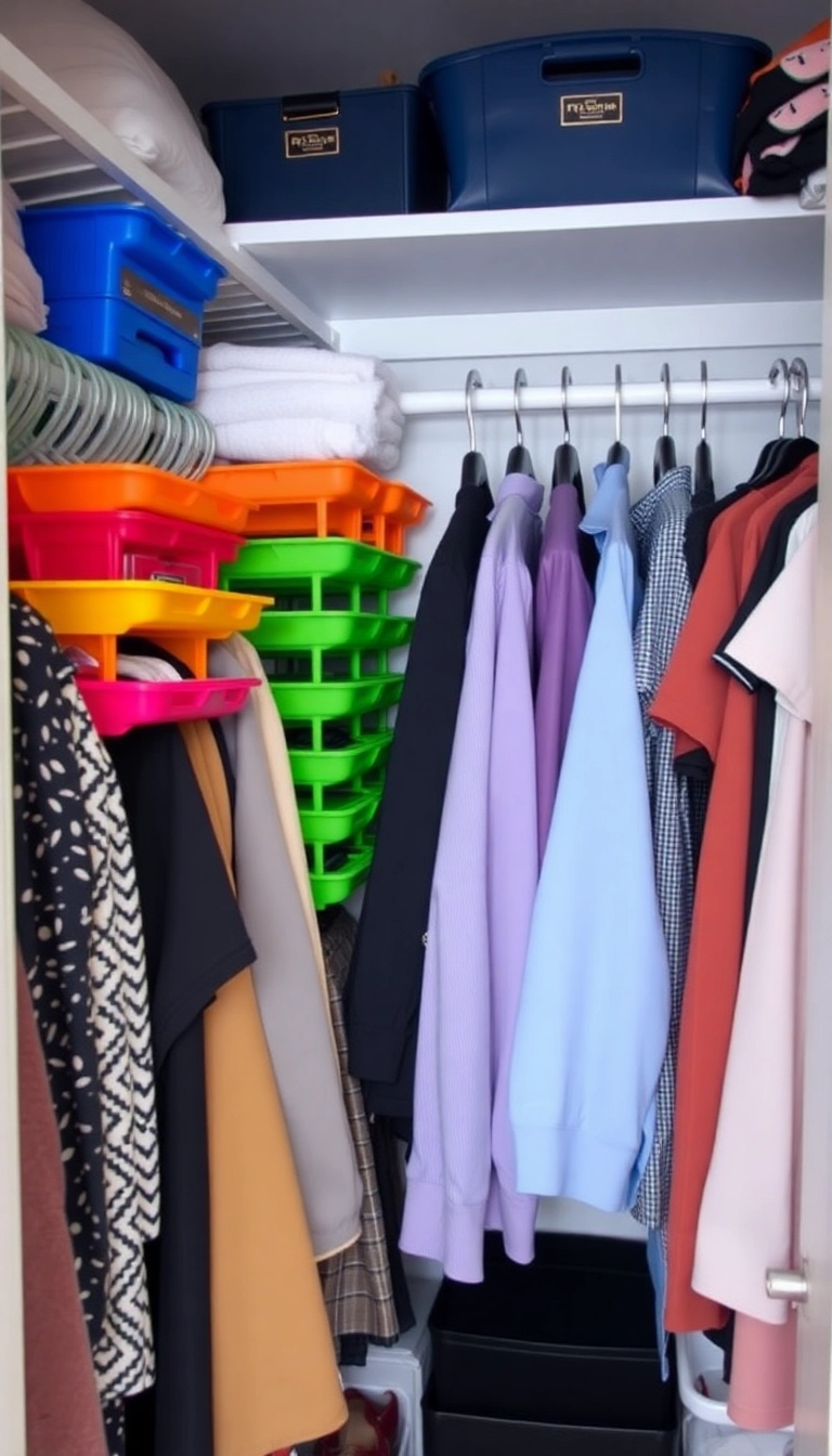 21 Dollar Store Organizing Ideas to Transform Your Home - 11. Stylish Closet Dividers