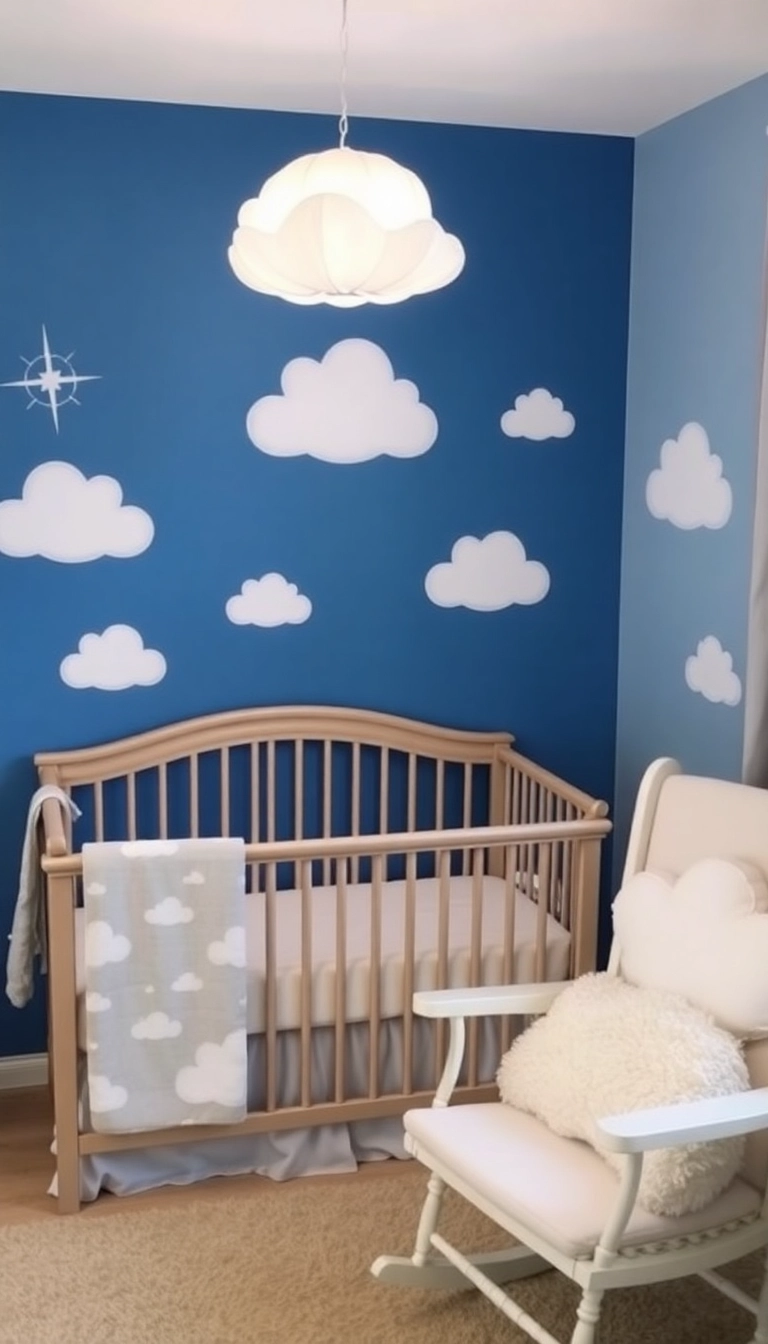 26 Baby Girl Nursery Ideas That'll Make You Say 'Aww!' (You Won't Believe #14!) - 14. Dreamy Clouds & Stars