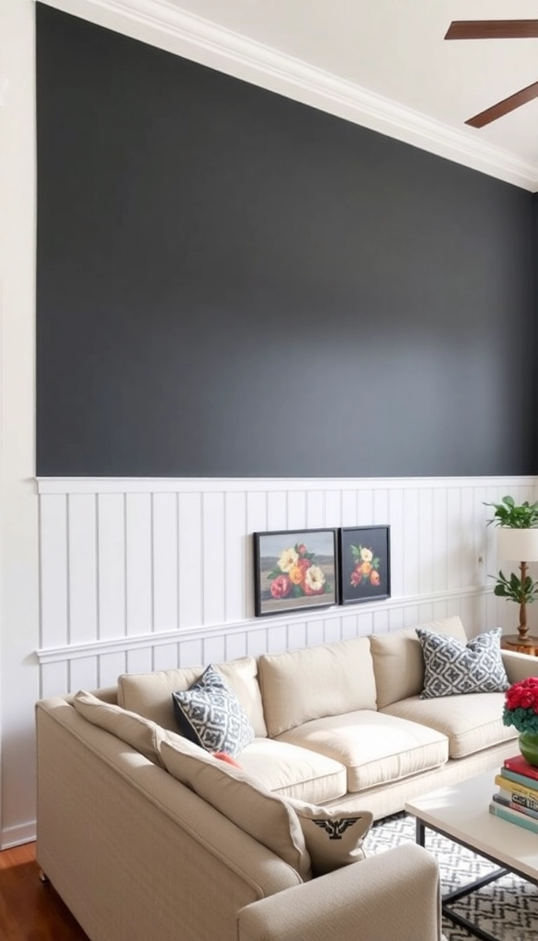 23 Board And Batten Wall Ideas That'll Transform Your Space Instantly! - 5. Two-Toned Design