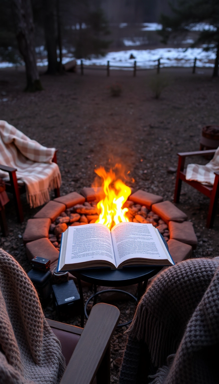 23 Japanese Style Garden Reading Nooks That Will Make You Want to Escape & Read Forever! - 13. Cozy Fire Pit Nook