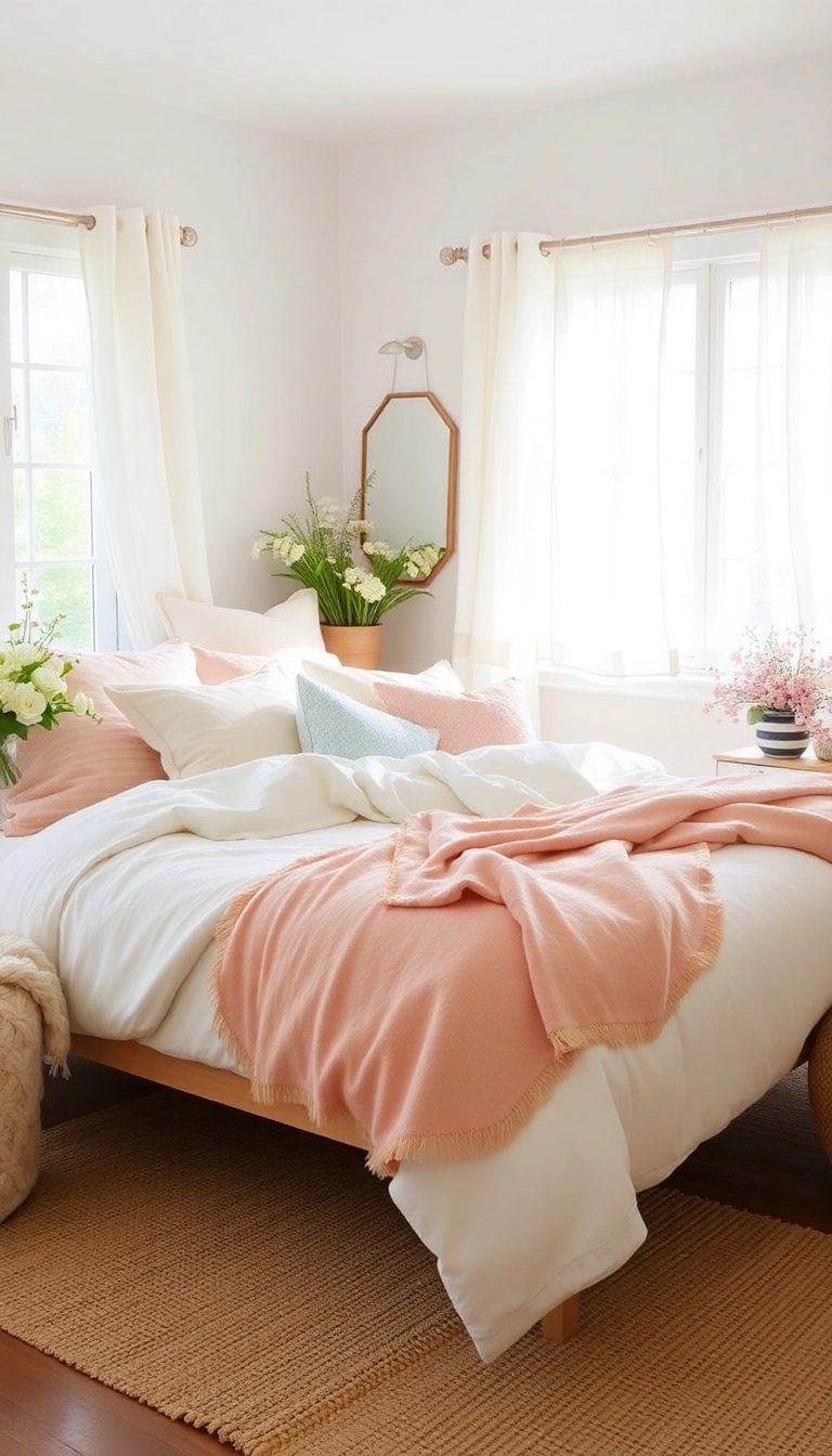 32 Bedding Inspo Ideas That'll Turn Your Bedroom into a Dreamy Oasis! - 15. Seasonal Switch