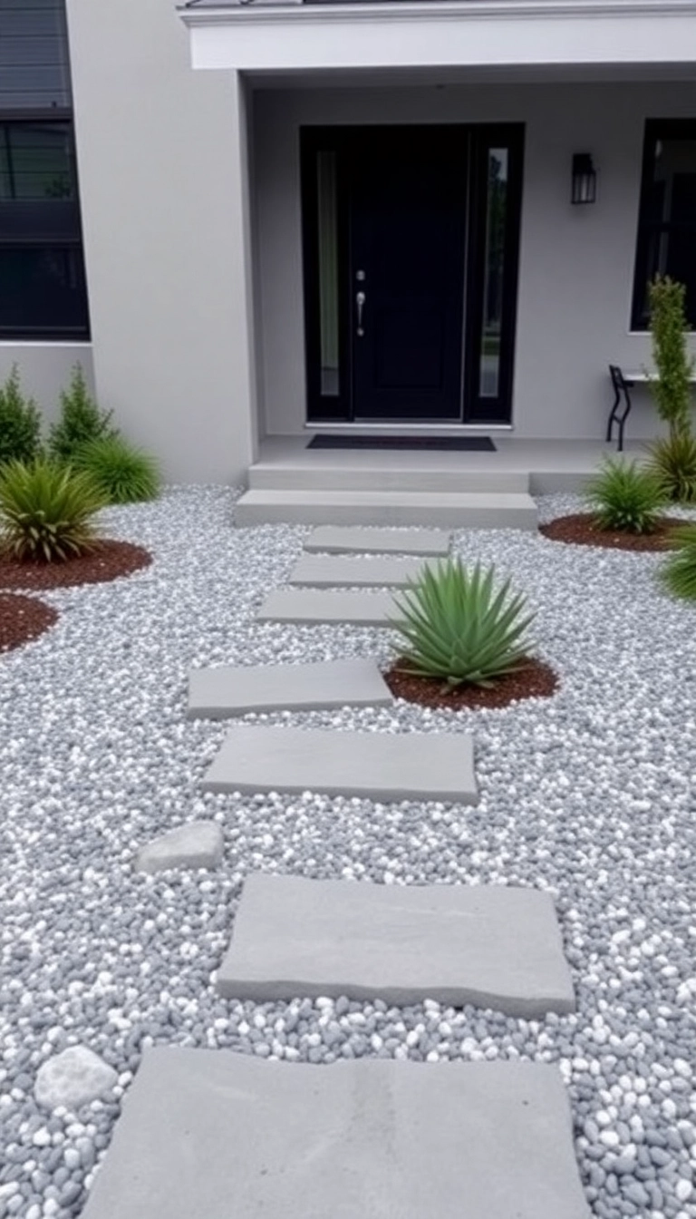 27 Small Front Yard Landscaping Ideas That'll Make Your Neighbors Green with Envy! - 4. Decorative Gravel