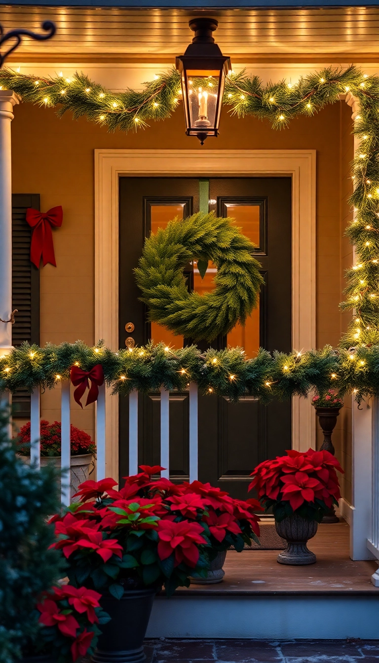 23 Southern Front Porch Ideas for Every Season (Don't Miss #5!) - 12. Winter Holiday Cheer