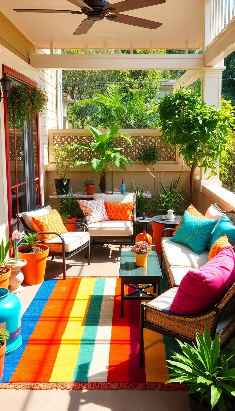 22 Patio Decorating Ideas That Will Transform Your Outdoor Space into a Dream Oasis! - 17. Playful Color Accents