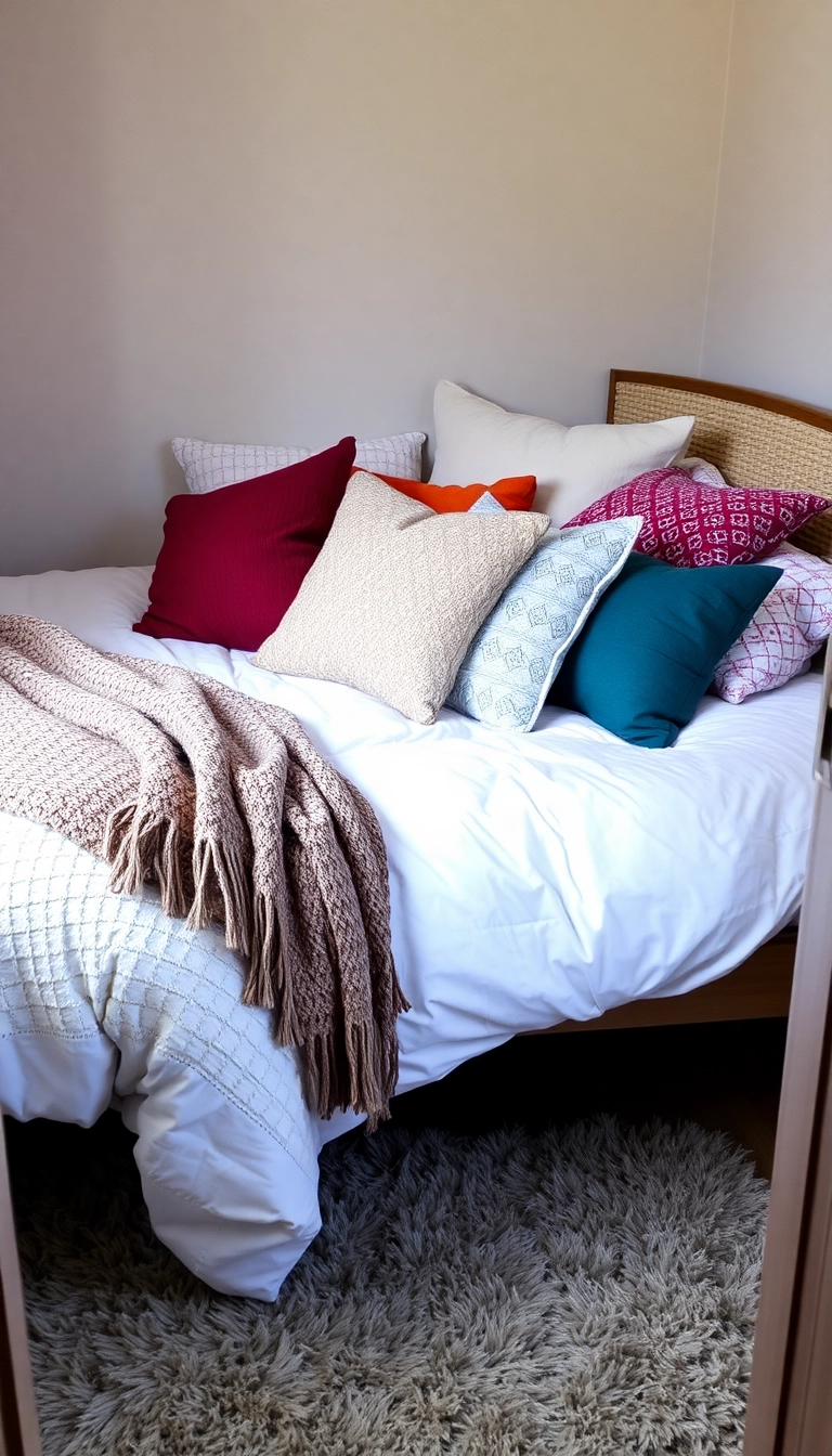 21 Mind-Blowing Small Bedroom Ideas That'll Change Your Space Forever! - 5. Layered Textiles