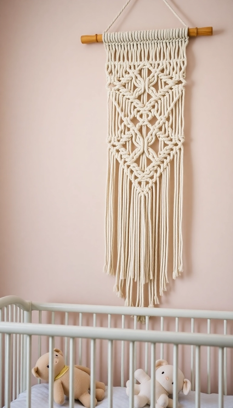 24 Boho Nursery Room Decor Ideas That Will Make You Say 'I Need This!' - 1. Macramé Wall Hangings