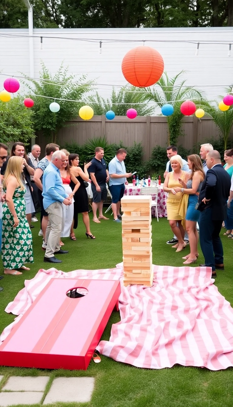 27 Backyard Wedding Decor Ideas That'll Make Your Big Day Unforgettable! - 10. Garden Games