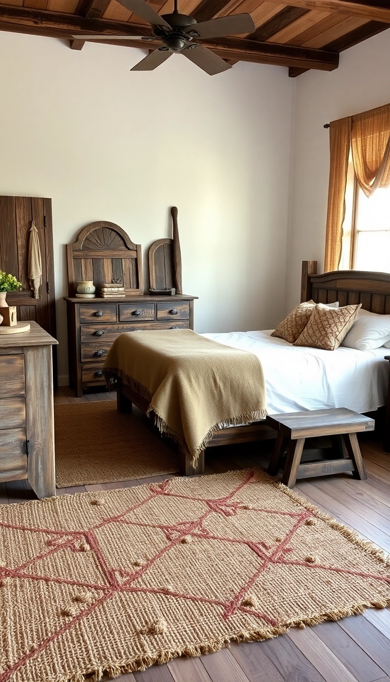 26 Western Bedroom Ideas That'll Make You Feel Like a True Cowboy (You Won't Believe #15!) - 19. Gritty Textures