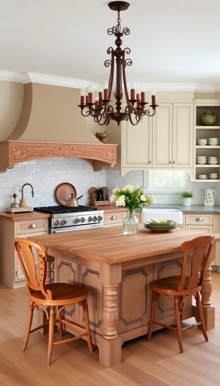 25 Butcher Block Island Ideas That Will Transform Your Kitchen into a Chef's Paradise! - 4. Vintage Elegance