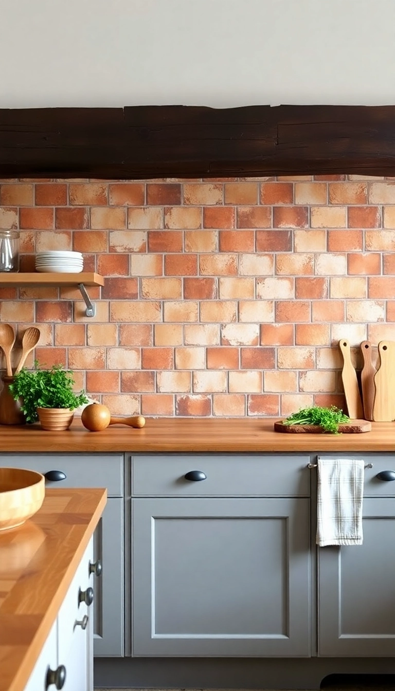 22 Stunning Backsplash Ideas to Pair with Butcher Block Countertops (You'll Love #15!) - 18. Earthy Terracotta Tiles