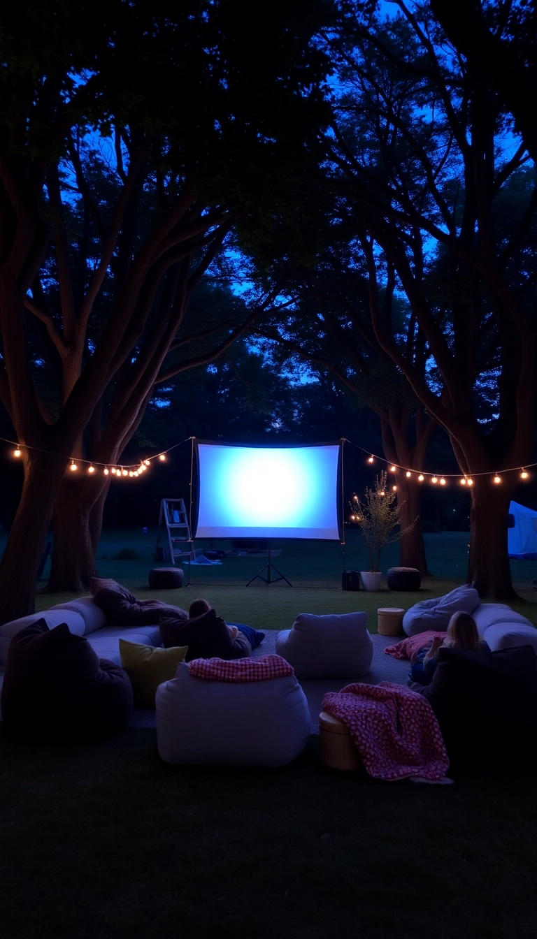 22 Patio Decorating Ideas That Will Transform Your Outdoor Space into a Dream Oasis! - 16. Outdoor Movie Night