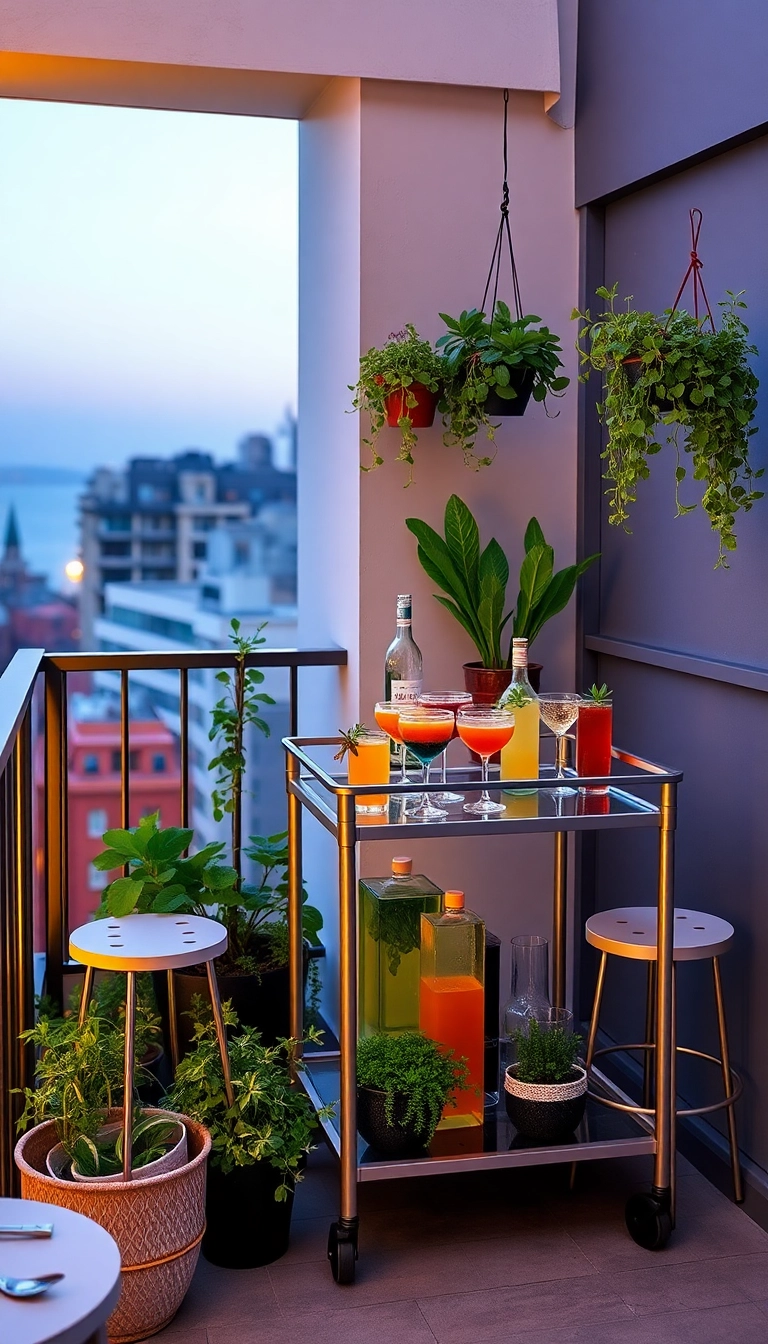 27 Jaw-Dropping Balcony Decor Ideas That'll Transform Your Outdoor Space! - 8. Outdoor Bar Setup