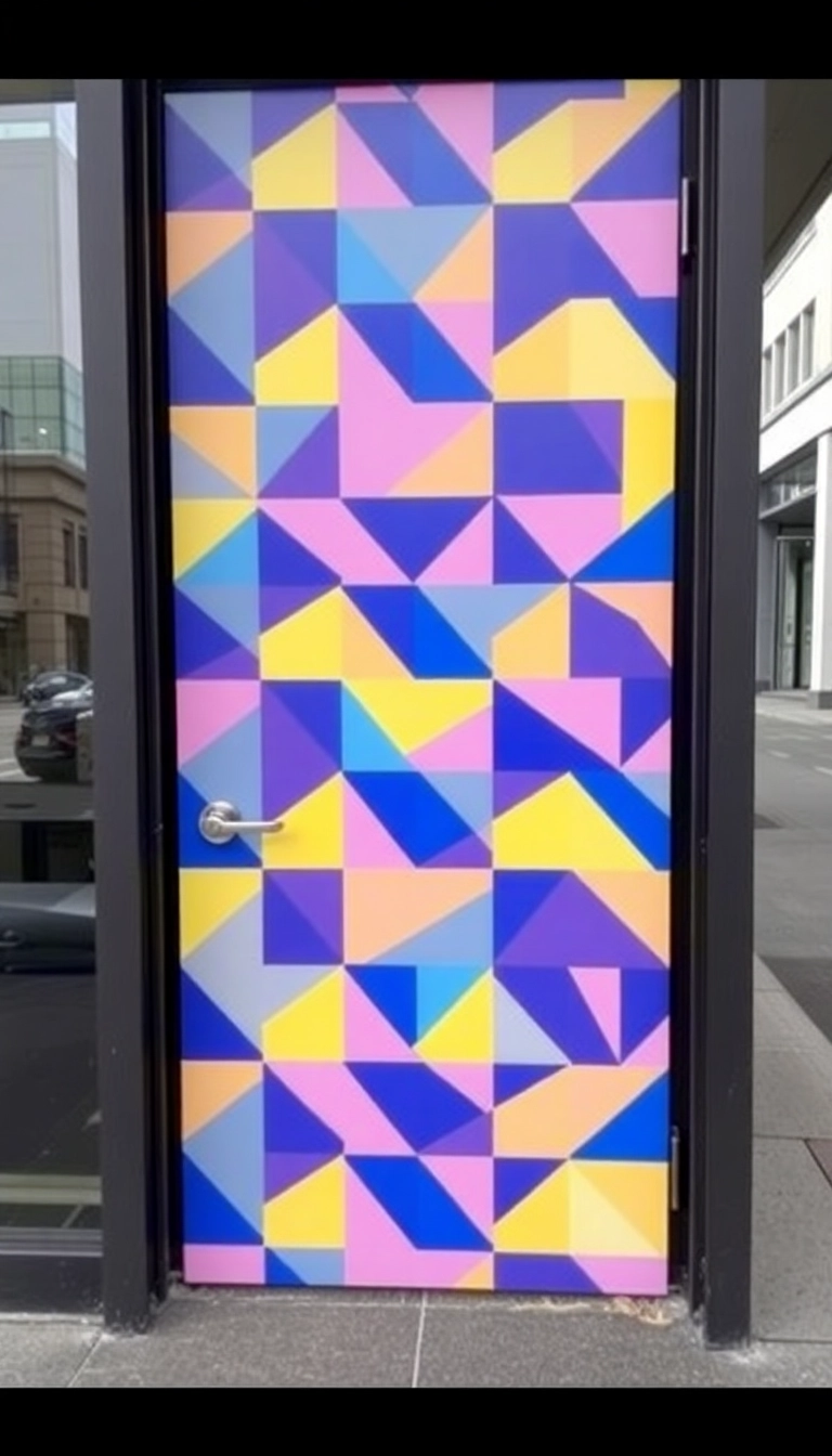 25 Door Decorating Contest Ideas That Will Blow Your Mind (You Won't Believe #12!) - 17. Geometric Patterns