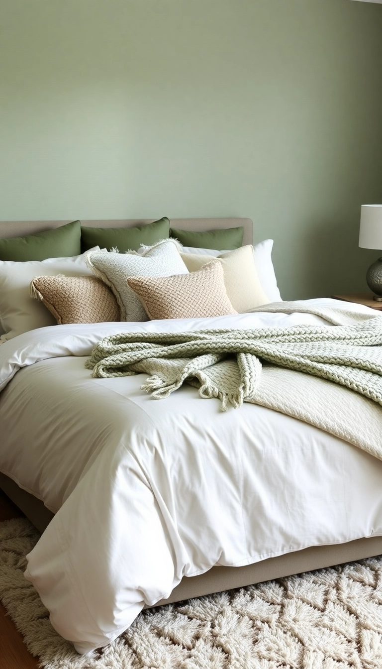 20 Sage Green Bedroom Ideas That'll Transform Your Space into a Serene Retreat! - 2. Layered Textures