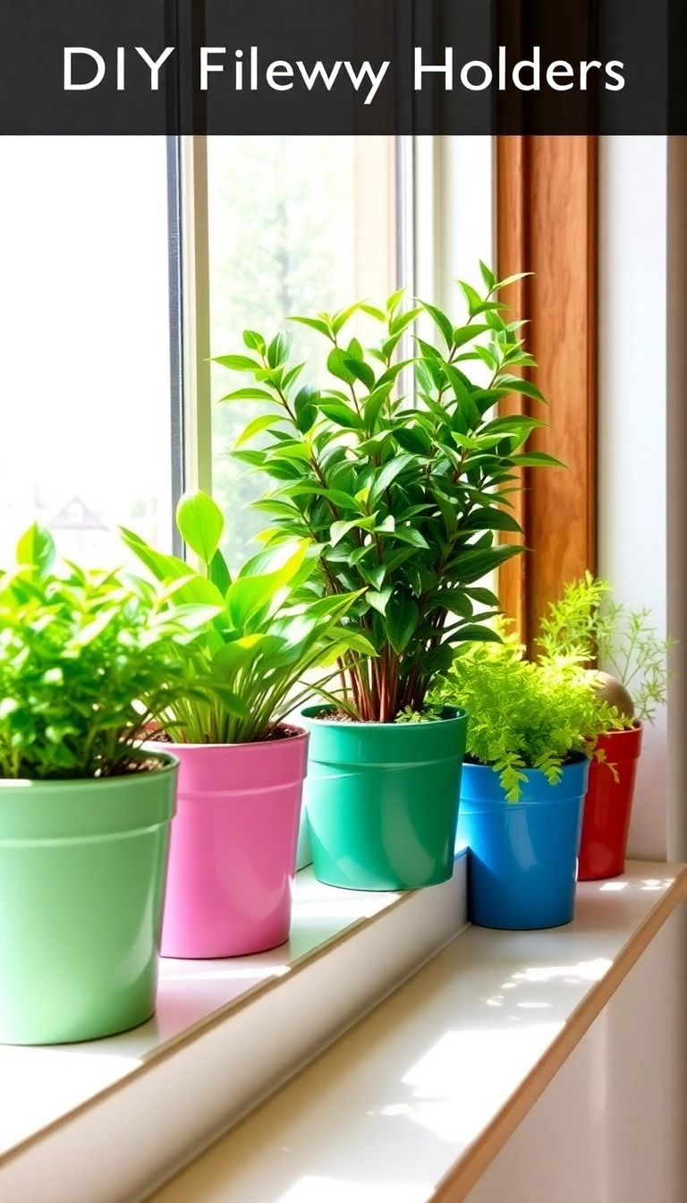 21 Dollar Store Organizing Ideas to Transform Your Home - 13. DIY Plant Holders