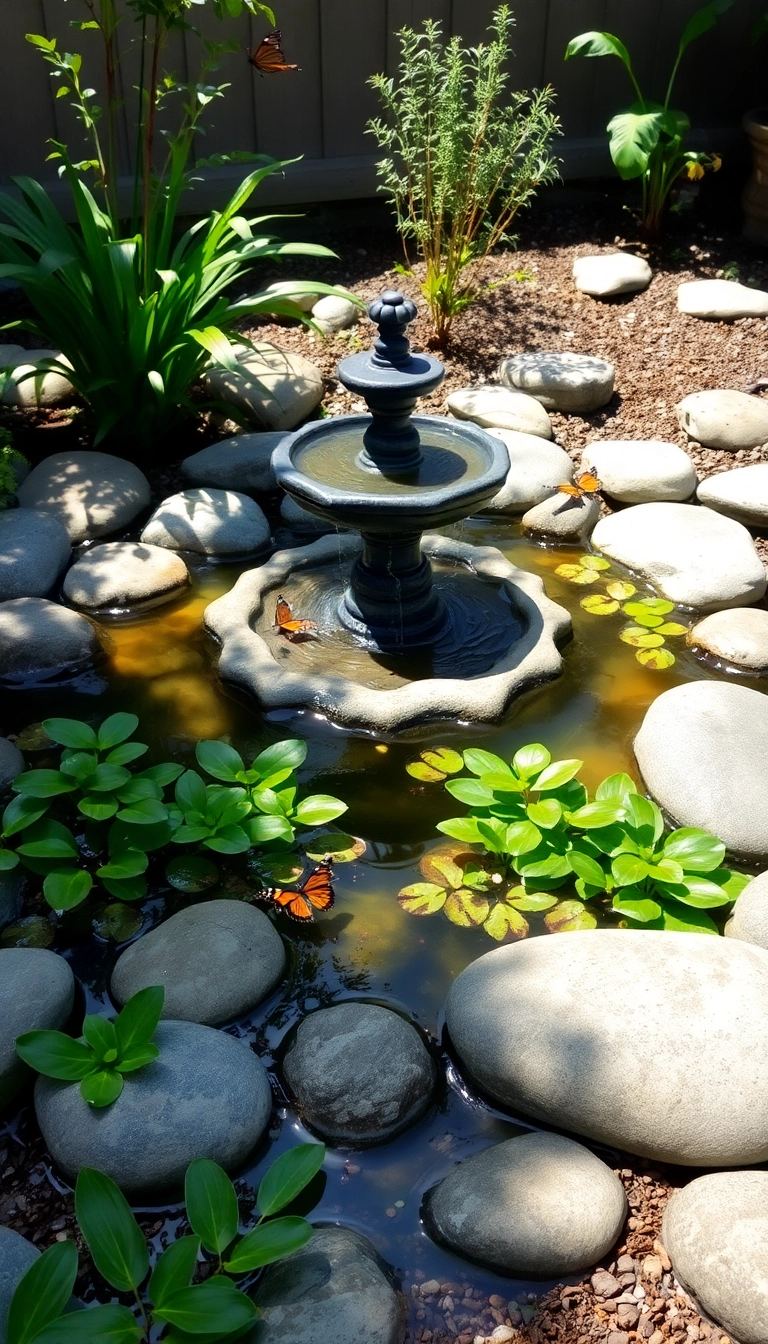 26 DIY Backyard Landscaping Makeovers That'll Transform Your Outdoor Space (You Won't Believe #15!) - 8. Water Feature Serenity