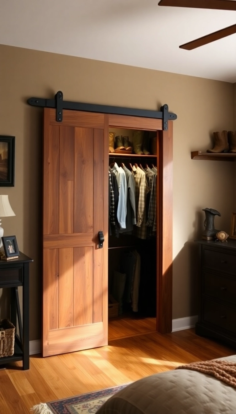 26 Western Bedroom Ideas That'll Make You Feel Like a True Cowboy (You Won't Believe #15!) - 6. Barn Door Closets