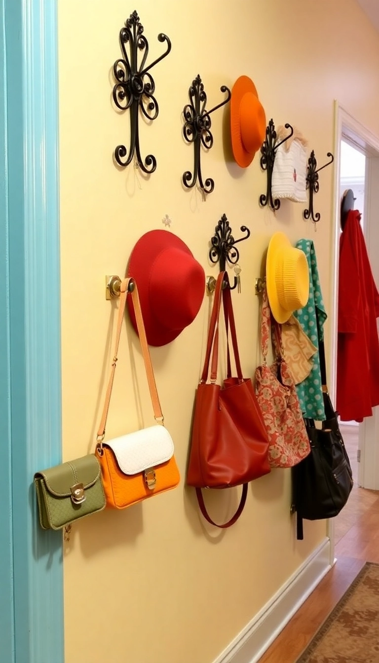 21 Dollar Store Organizing Ideas to Transform Your Home - 15. Decorative Wall Hooks