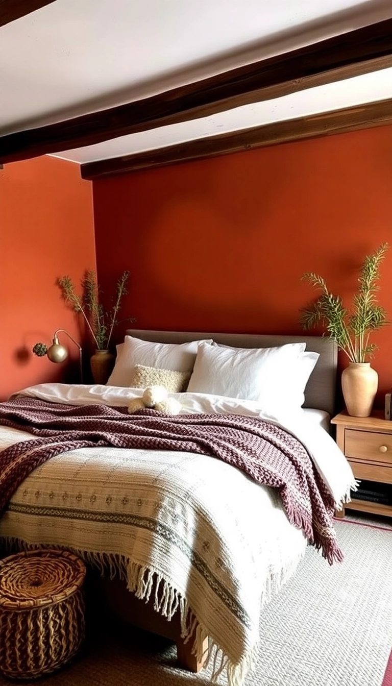 28 Paint Colors for Bedroom Ideas That Will Transform Your Space (You Won't Believe #14!) - 5. Earthy Terracotta