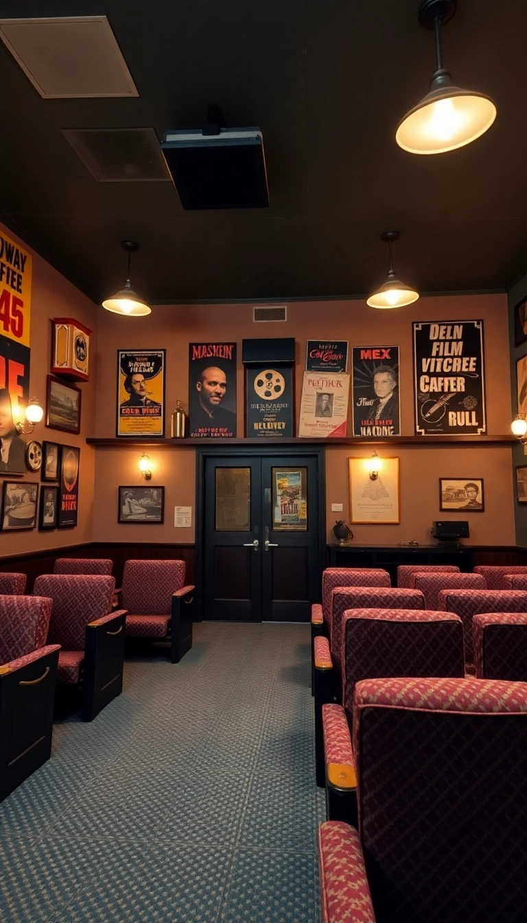 28 Cozy Small Theatre Room Ideas Your Friends Will Envy (Don't Miss #17!) - 4. Vintage Vibes