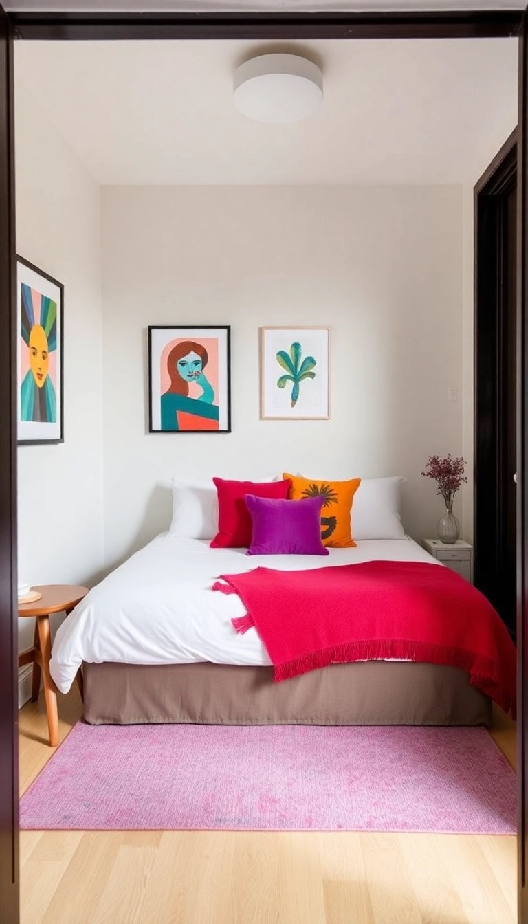 20 Small Room Bedroom Ideas That'll Make You Swoon (You Won't Believe #5!) - 11. Colorful Accents