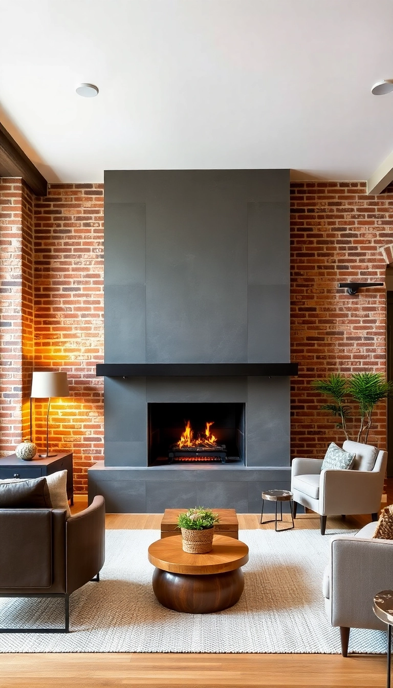 27 Fireplace Ideas for Your Living Room That Will Make You Fall in Love Again! - 13. Industrial Chic Fireplace