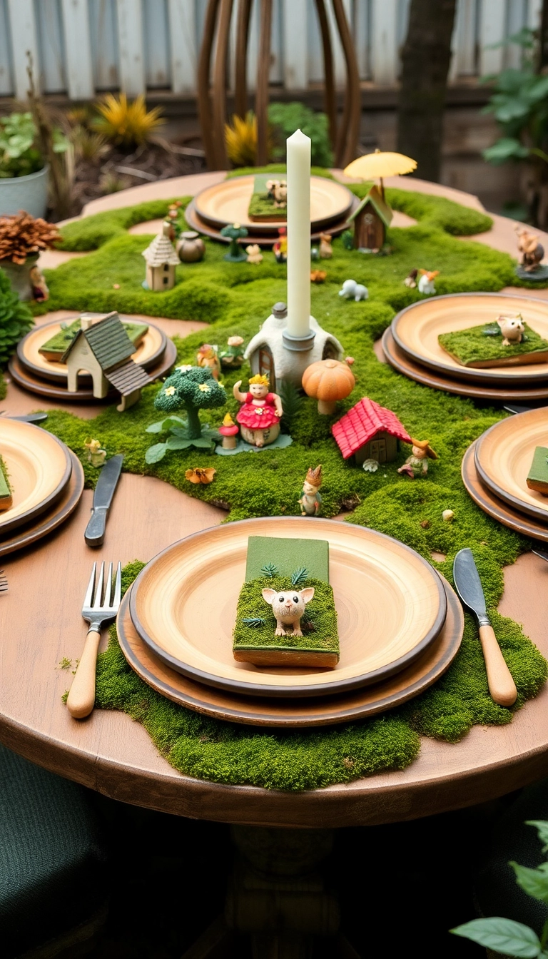 22 Friendsgiving Tablescape Ideas That'll Make Your Guests Say 'WOW!' - 4. Whimsical Woodland Theme