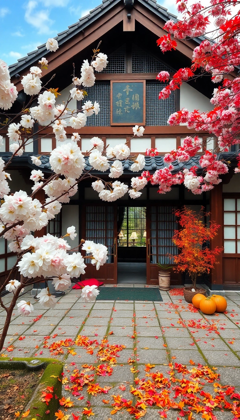 25 Japanese Courtyard Homes That'll Transform Your Outdoor Living Experience (You Won't Believe #12!) - 9. Seasonal Decor: Embracing Change