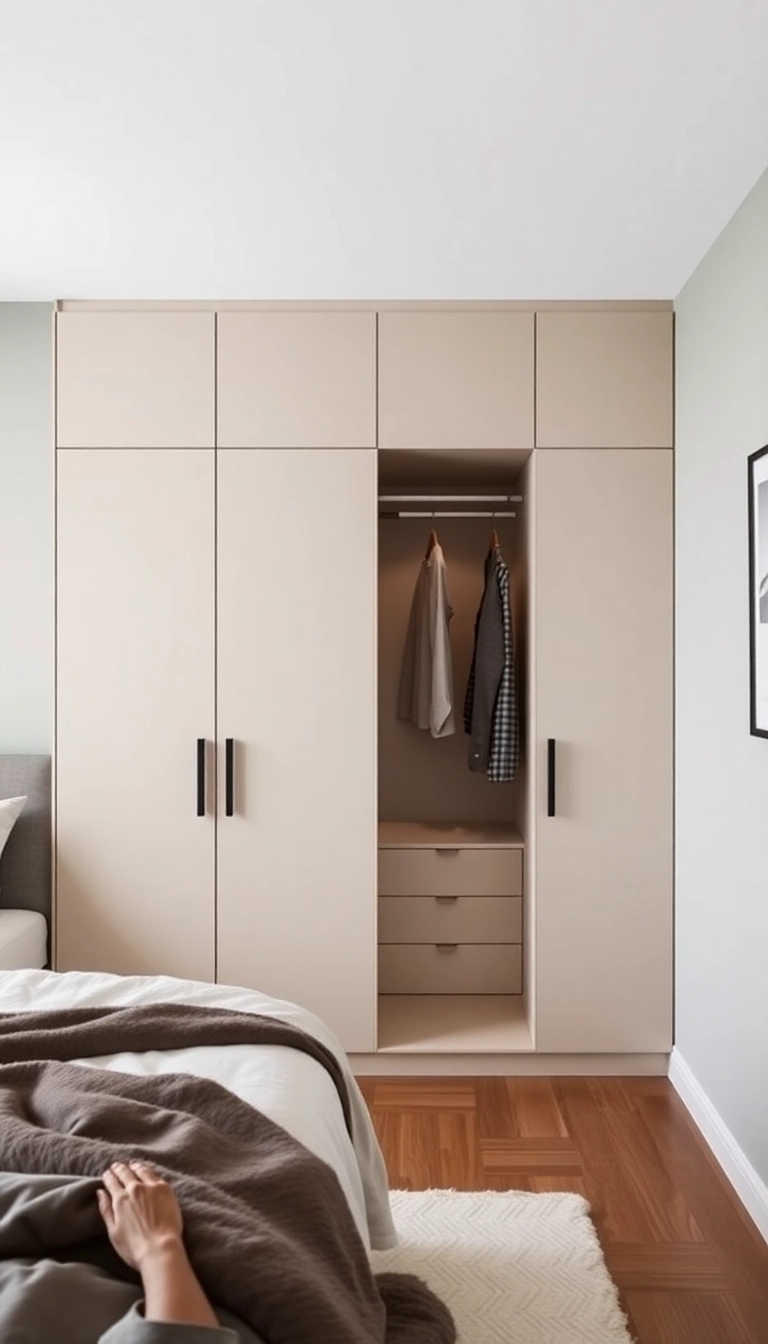 29 Cozy Small Bedroom Ideas You Didn't Know You Needed (#15 Is a Game Changer!) - 19. Built-In Wardrobes