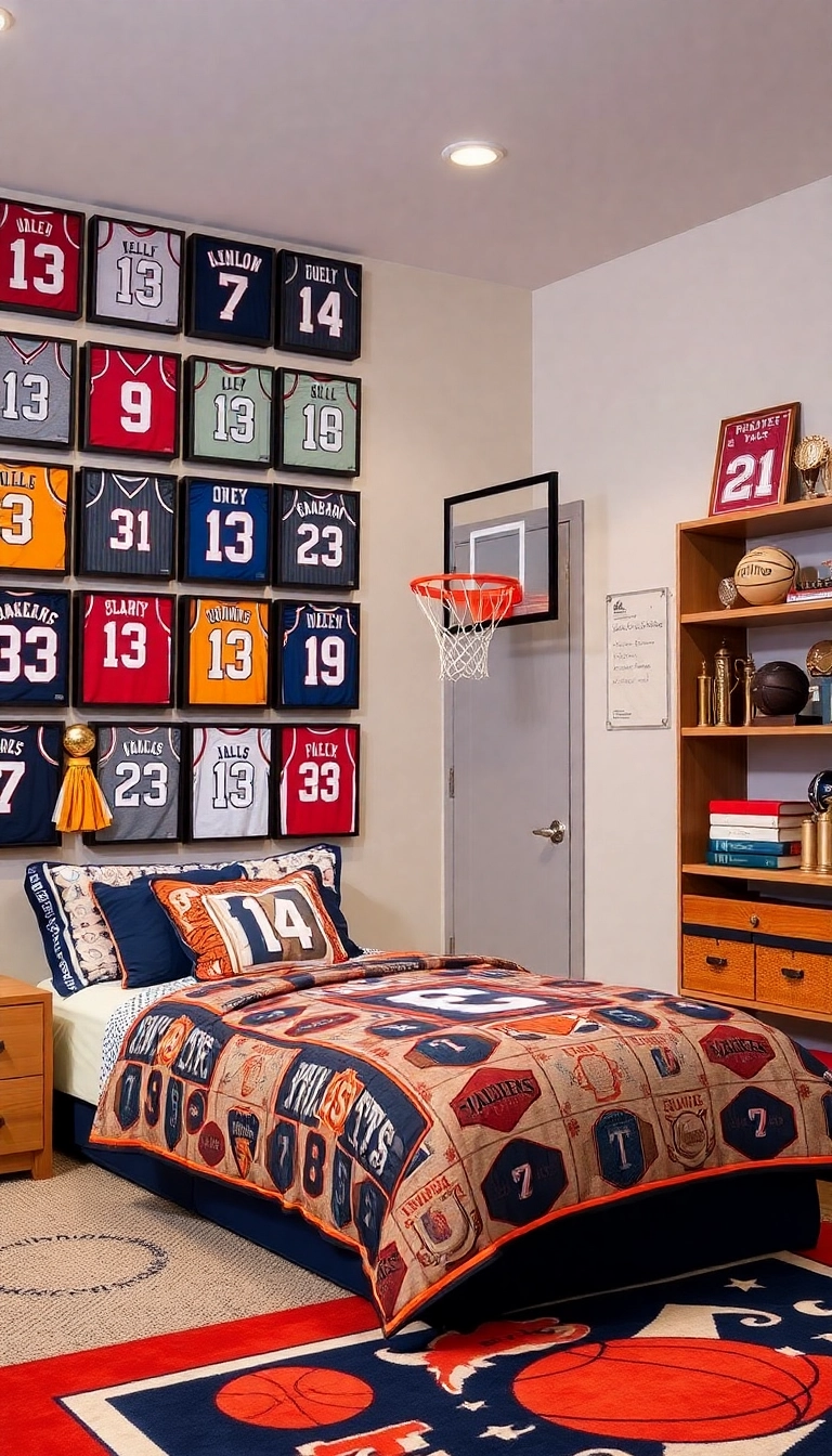 24 Preteen Boys Bedroom Ideas That’ll Make Him Feel Like a King! - 3. Sports Fanatic's Paradise