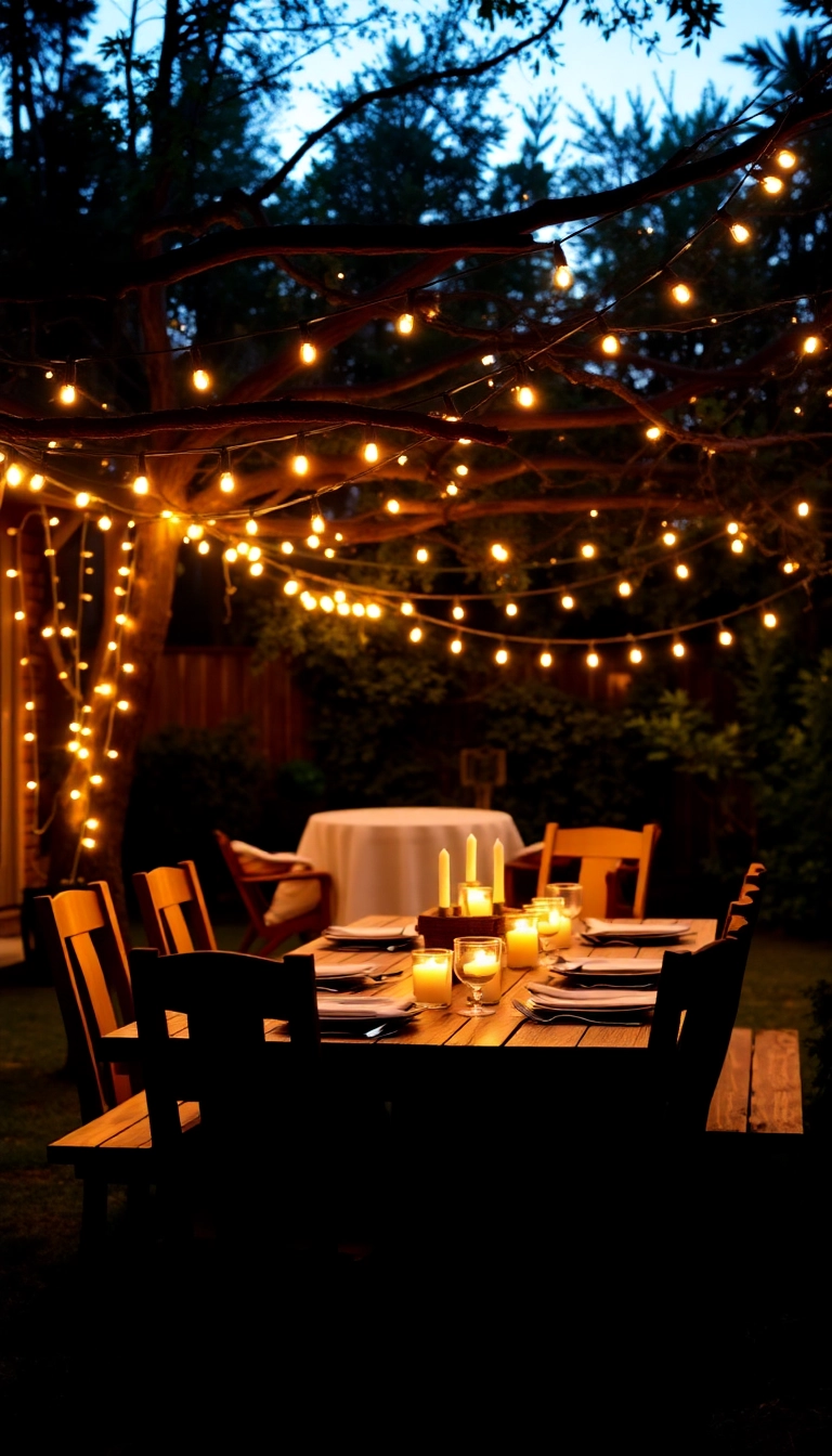 27 Backyard Wedding Decor Ideas That'll Make Your Big Day Unforgettable! - 2. String Lights