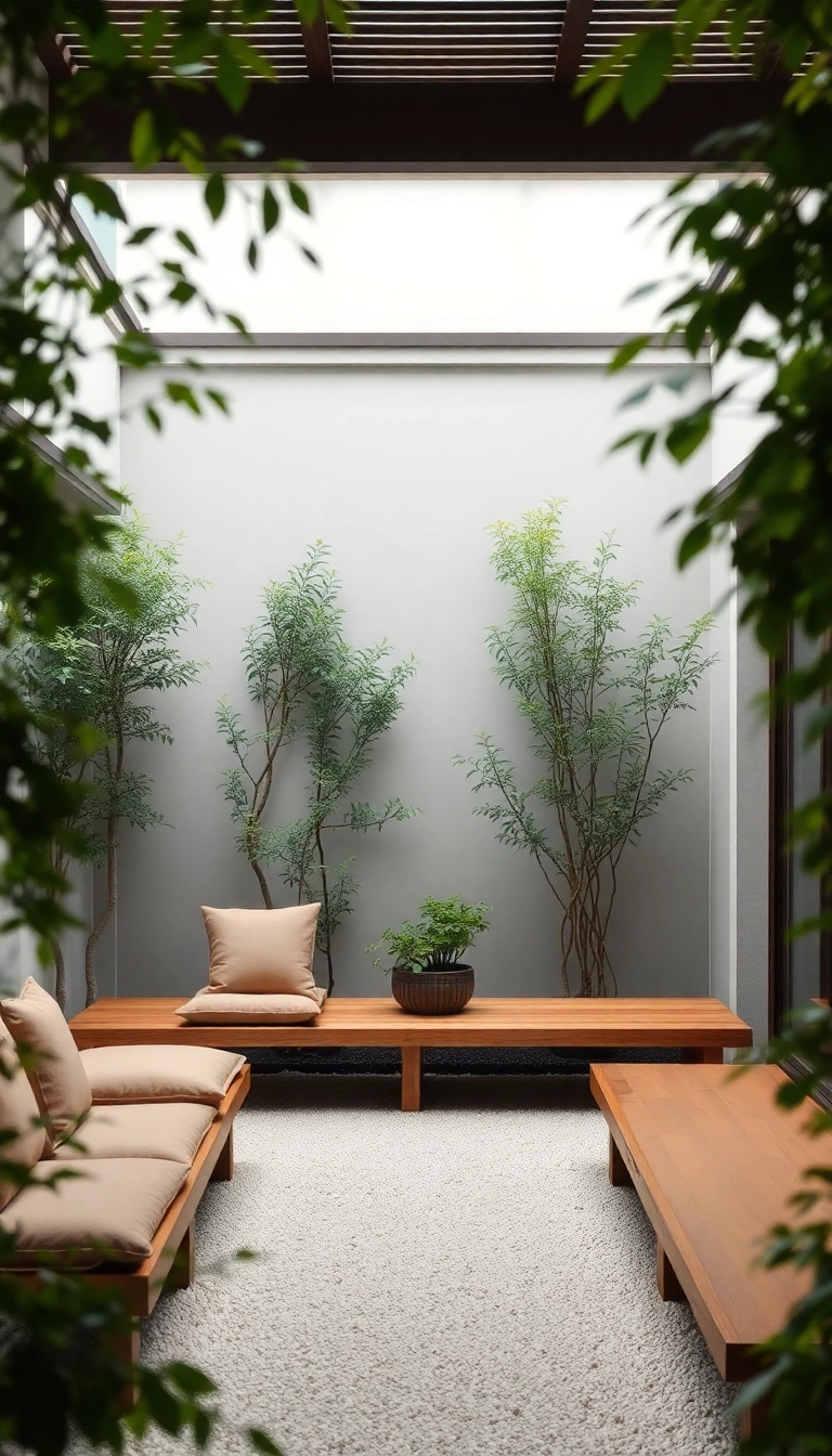 25 Japanese Courtyard Homes That'll Transform Your Outdoor Living Experience (You Won't Believe #12!) - 4. Minimalist Furniture: Emphasizing Simplicity