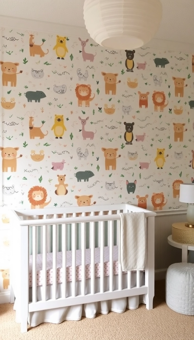 24 Boho Nursery Room Decor Ideas That Will Make You Say 'I Need This!' - 16. Playful Animal Prints