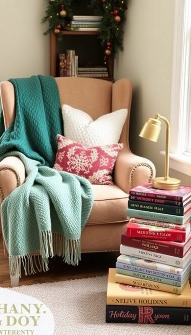 28 Holiday Bedroom Decor Ideas That'll Make You Want to Snuggle In! - 12. Cozy Reading Nook