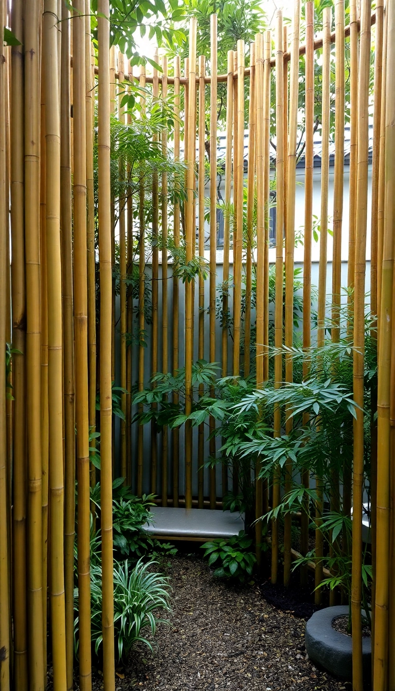 22 Zen Garden Ideas That'll Transform Your Outdoor Space into a Tranquil Oasis! - 4. Bamboo Fencing