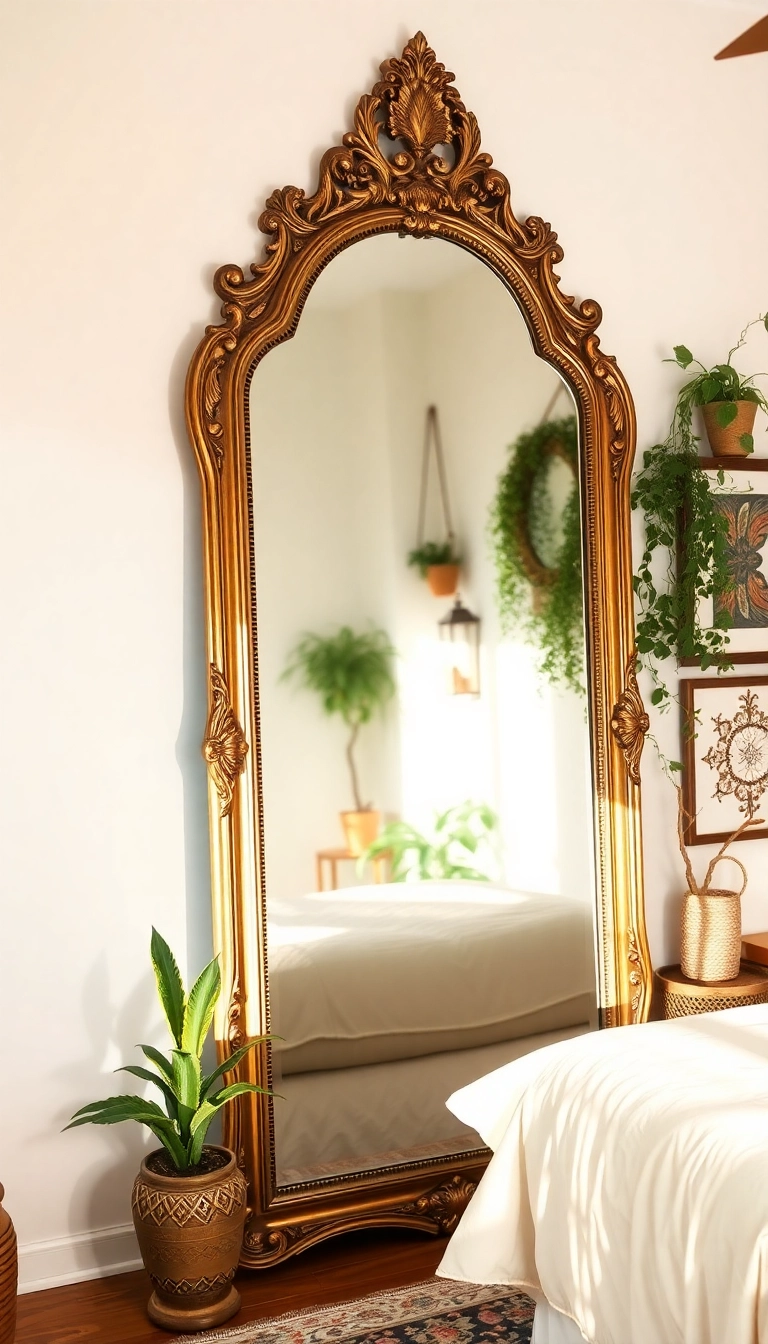 22 Boho Bedroom Ideas That'll Turn Your Space into a Cozy Oasis (You Won't Believe #15!) - 14. Vintage Mirrors