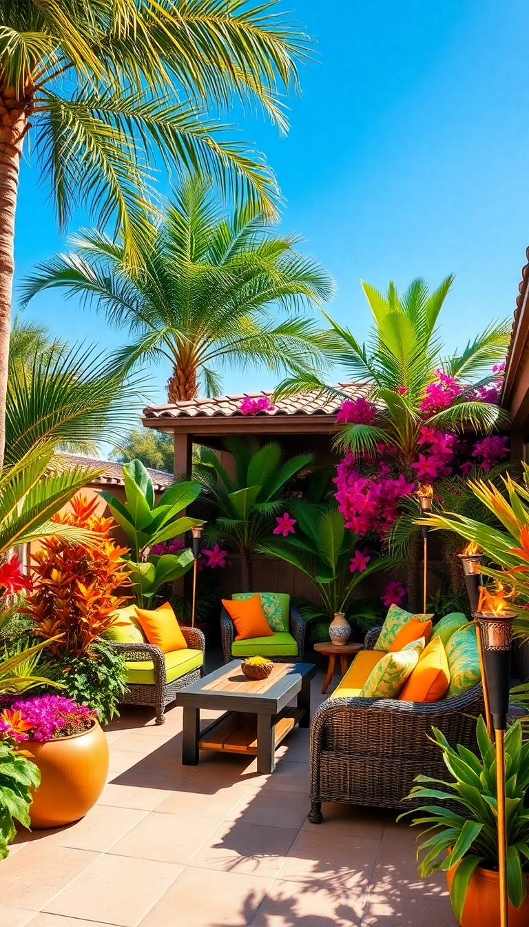 22 Patio Decorating Ideas That Will Transform Your Outdoor Space into a Dream Oasis! - 9. Tropical Paradise